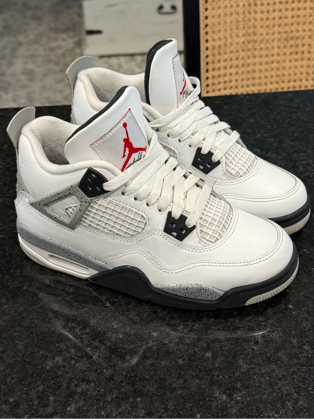 Youth Air Jordan 4 Retro “White Cement”